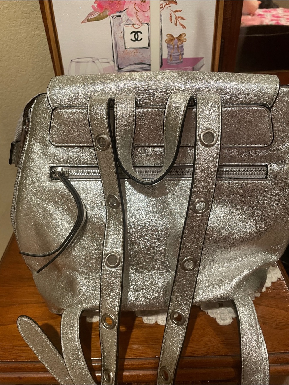 Sam Edelman Silver Backpack - Picture 6 of 6